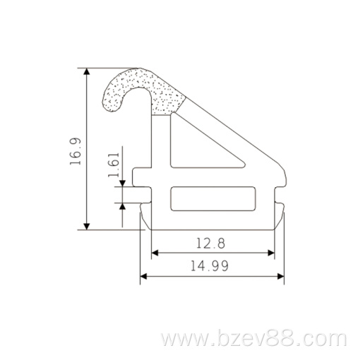 Window weatherproof waterproof rubber sealing strip